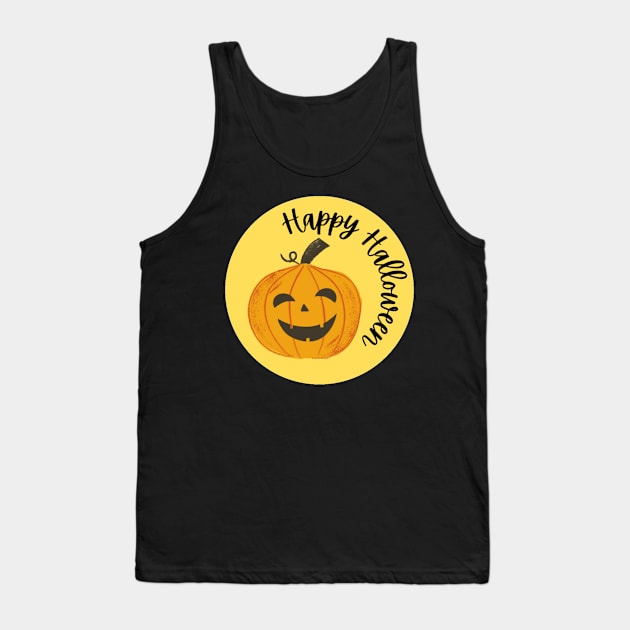 Happy Halloween Pumpkin Tank Top by swagmaven